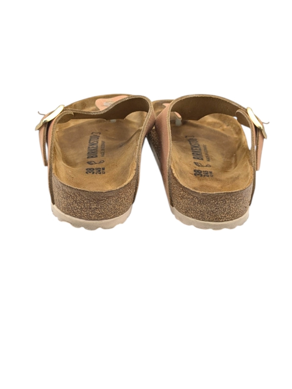 Birkenstock Gizeh Washed Metallic Orange Leather Sandals EU 38 US L7 M5 S4095 - Picture 12 of 12